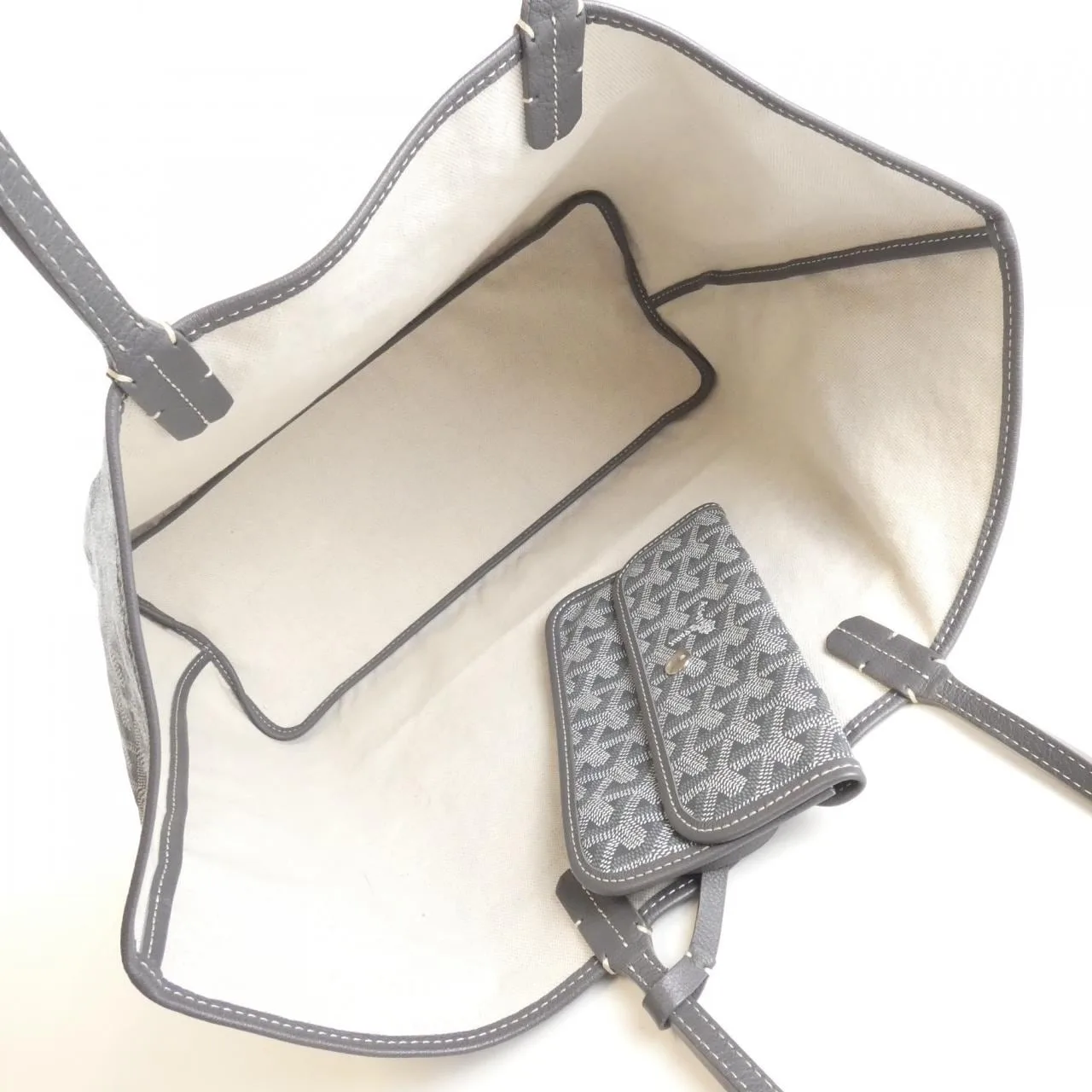 GOYARD Saint Louis AMA LOUIS PM Tote Canvas 灰色 帆布 中古品B - 縮圖 6