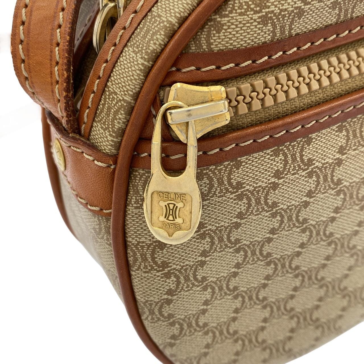 CELINE Shoulder Canvas Beige Canvas - Thumbnail 4