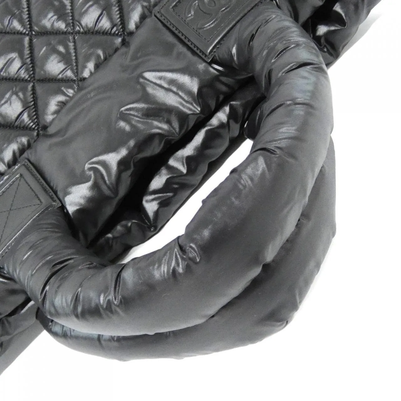 CHANEL Deauville 48610 Handbag Nylon Black Nylon - Thumbnail 8