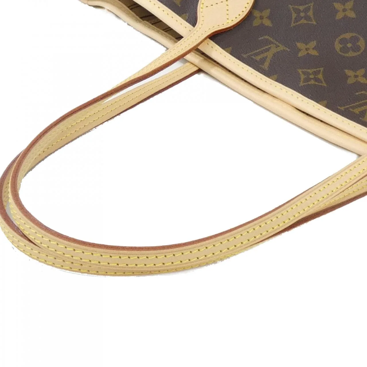 LOUIS VUITTON Neverfull M46975 Tote Monogram 米色 Monogram 中古品A - 縮圖 3