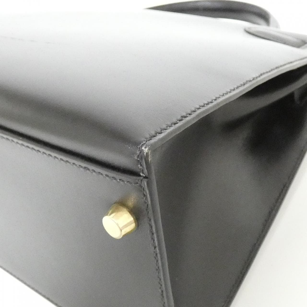 HERMES HERMÈS Kelly 001858CC Bag Box Calf Black Box Calf Leather - Thumbnail 3