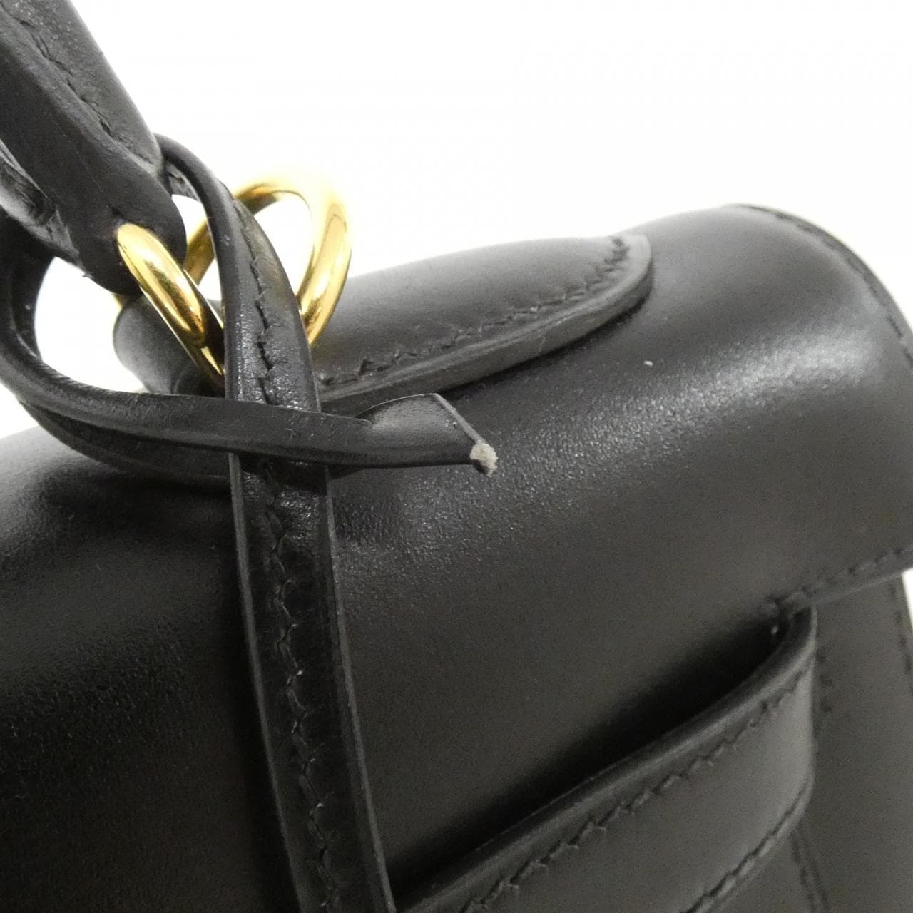 HERMES HERMÈS Kelly 001858CC Bag Box Calf Black Box Calf Leather - Thumbnail 5