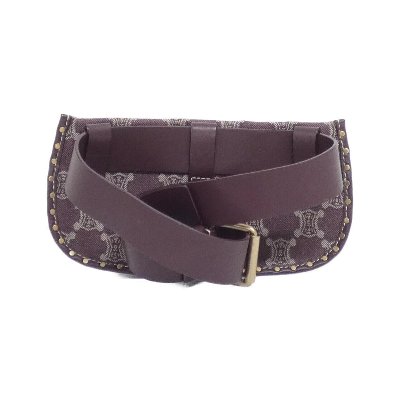 CELINE Belt Bag Canvas 酒紅色 帆布 中古品A - 縮圖 2