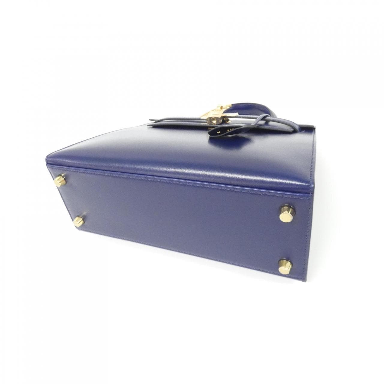 HERMES Kelly HERMÈS 082670CG Bag Box Calf 藍色 Box 皮 中古品A - 縮圖 3