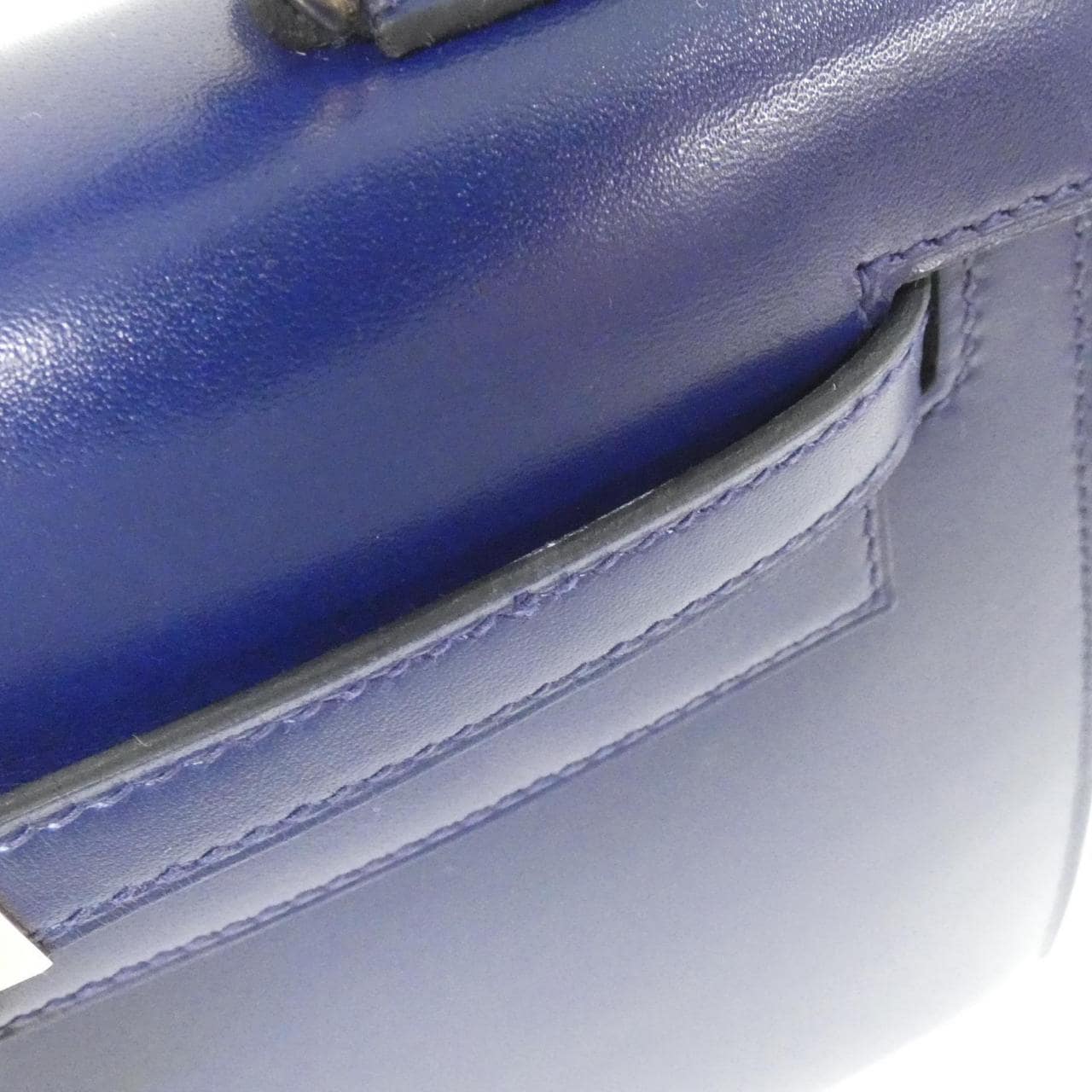 HERMES Kelly HERMÈS 082670CG Bag Box Calf 藍色 Box 皮 中古品A - 縮圖 5