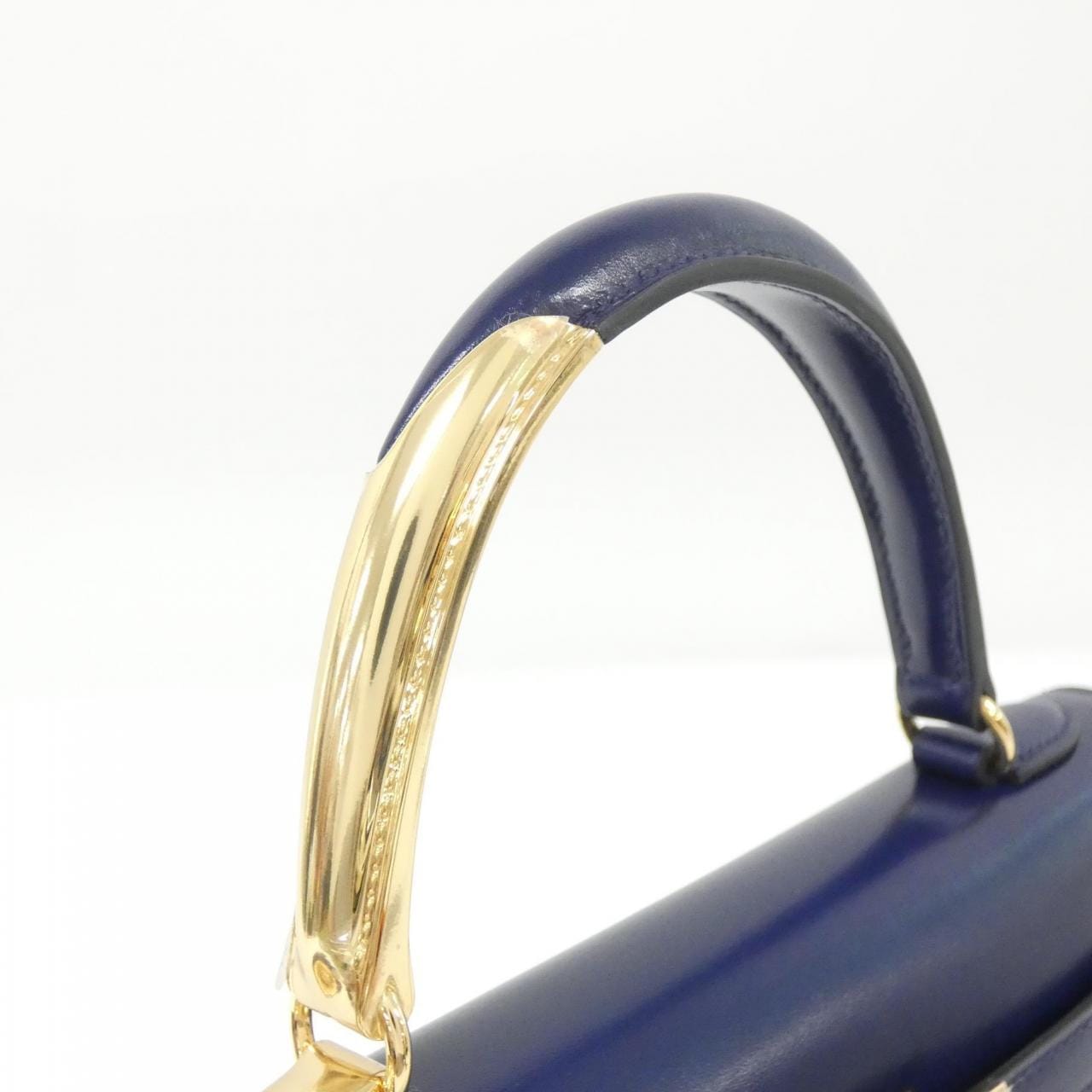 HERMES Kelly HERMÈS 082670CG Bag Box Calf 藍色 Box 皮 中古品A - 縮圖 6