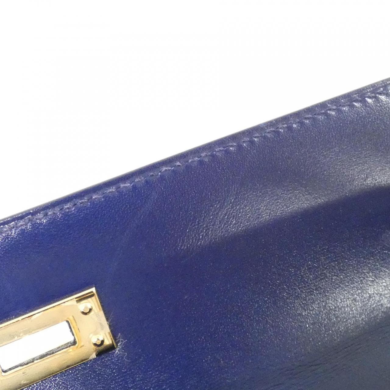 HERMES Kelly HERMÈS 082670CG Bag Box Calf 藍色 Box 皮 中古品A - 縮圖 8