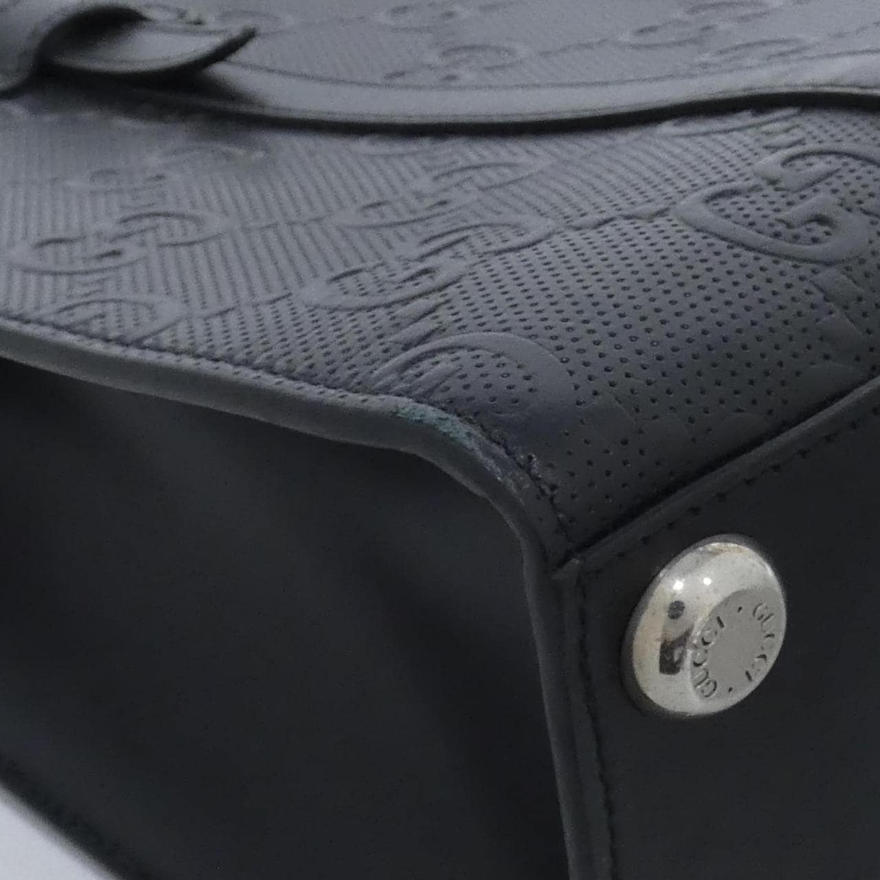 GUCCI 700421 1W3AN Bag Leather 黑色 皮革 - 縮圖 2