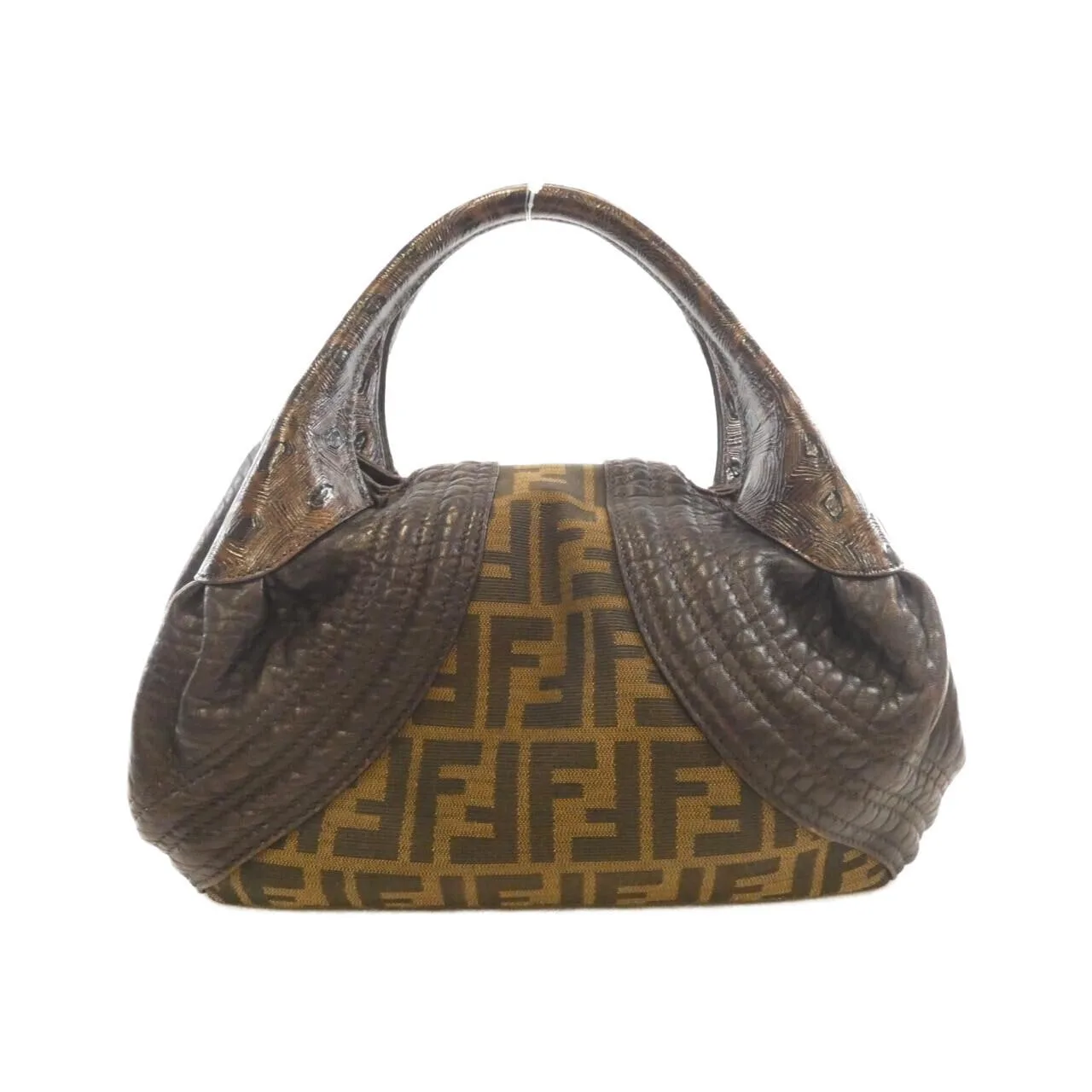 FENDI Baguette 8BR589RPU Handbag Canvas Black Canvas Rank B - Thumbnail 2