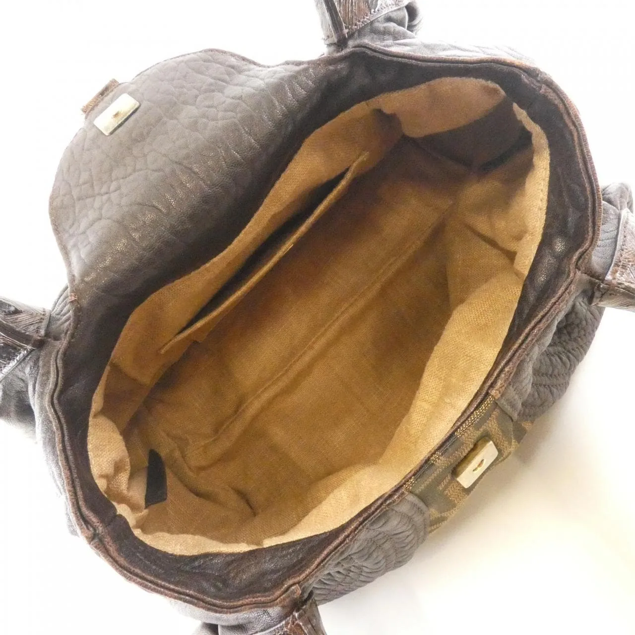 FENDI Baguette 8BR589RPU Handbag Canvas Black Canvas Rank B - Thumbnail 8