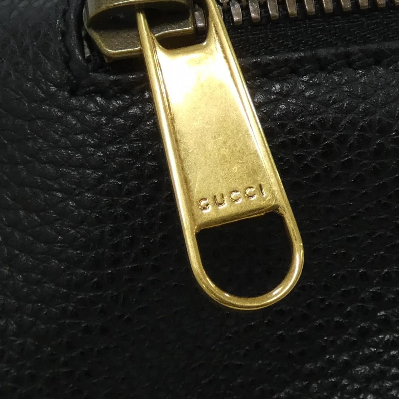 GUCCI 527792 0GCCT Belt Leather 黑色 皮革 中古品A - 縮圖 5