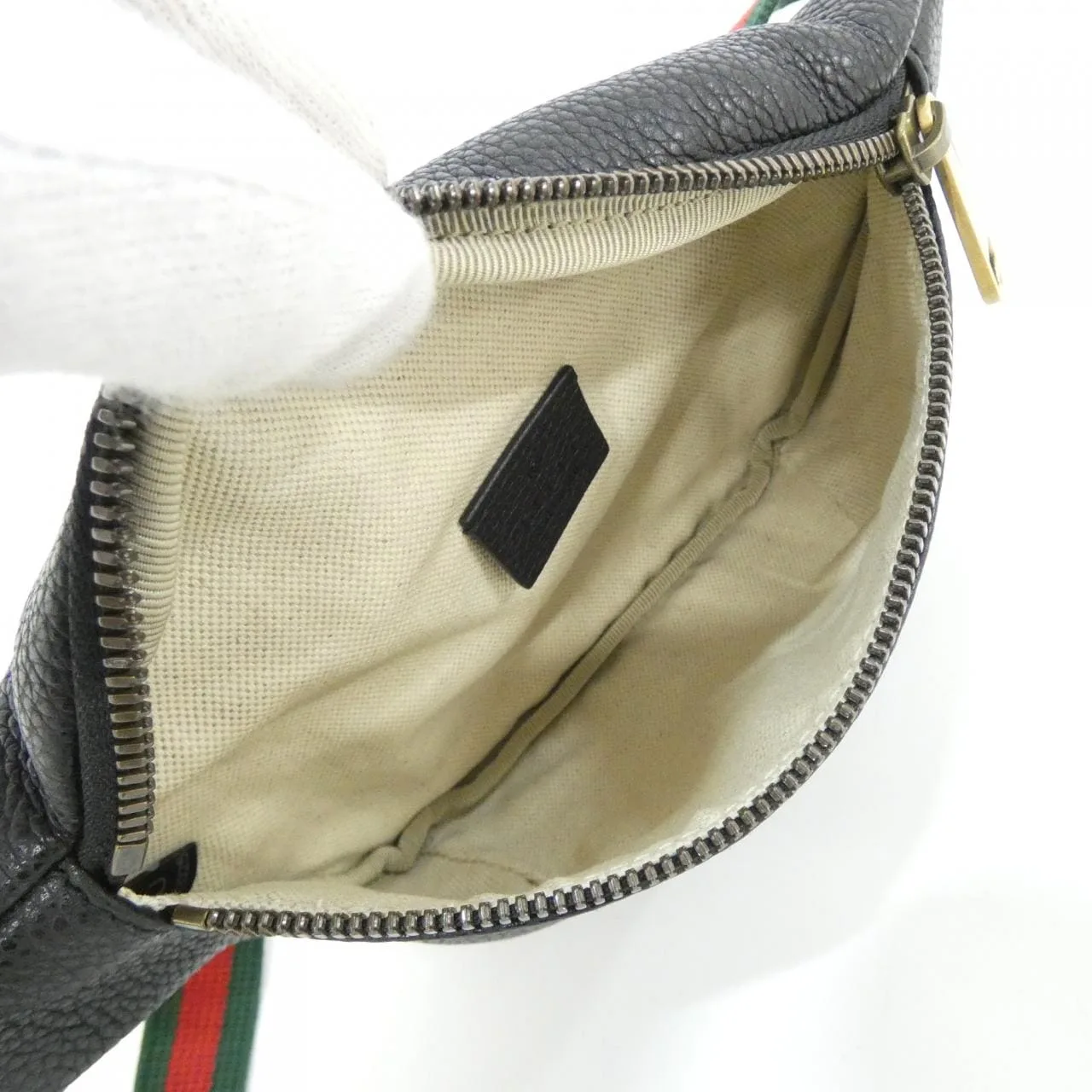 GUCCI 527792 0GCCT Belt Leather 黑色 皮革 中古品A - 縮圖 8