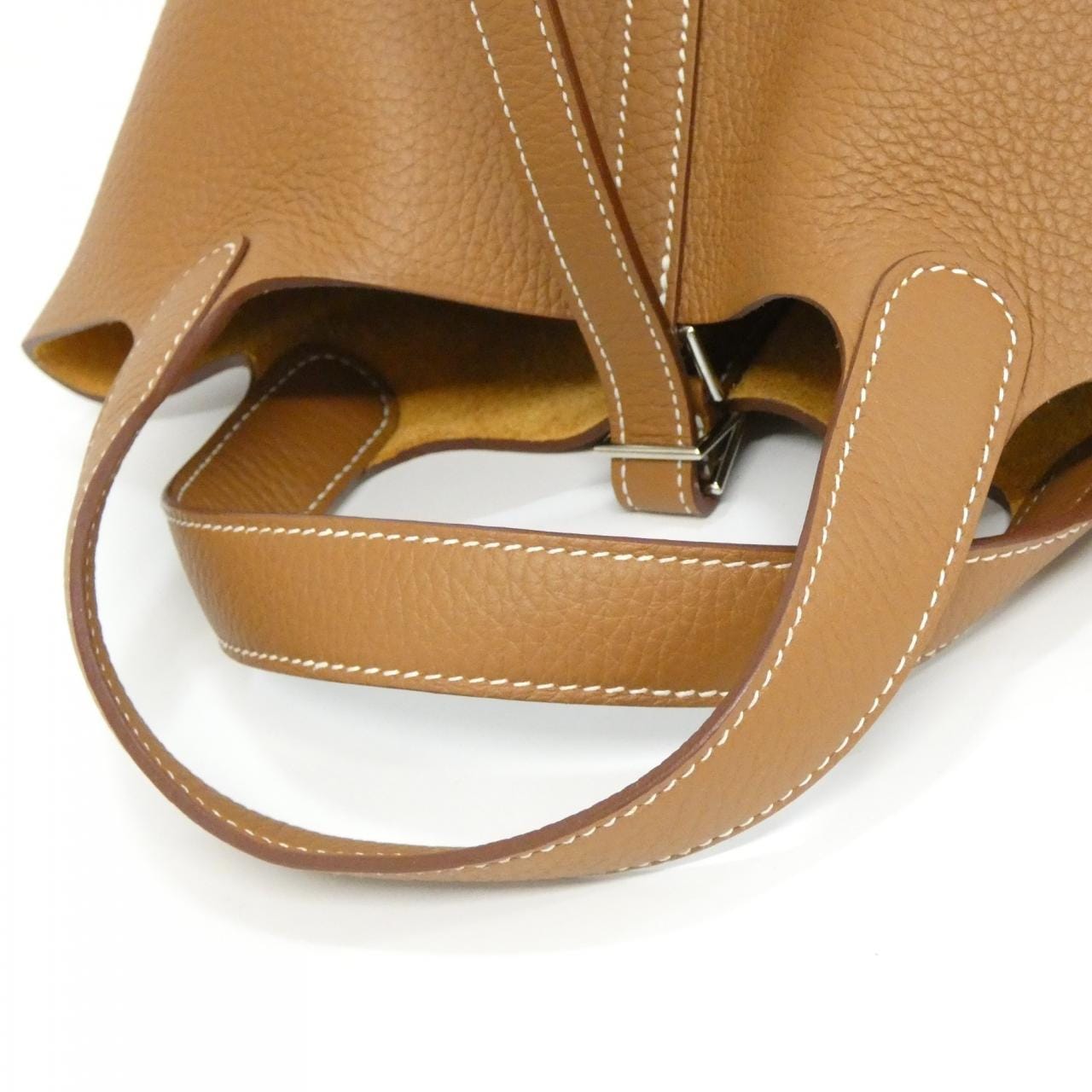 HERMES HERMÈS Picotin 056289CK Bag Clemence Gold Clemence Leather - Thumbnail 4