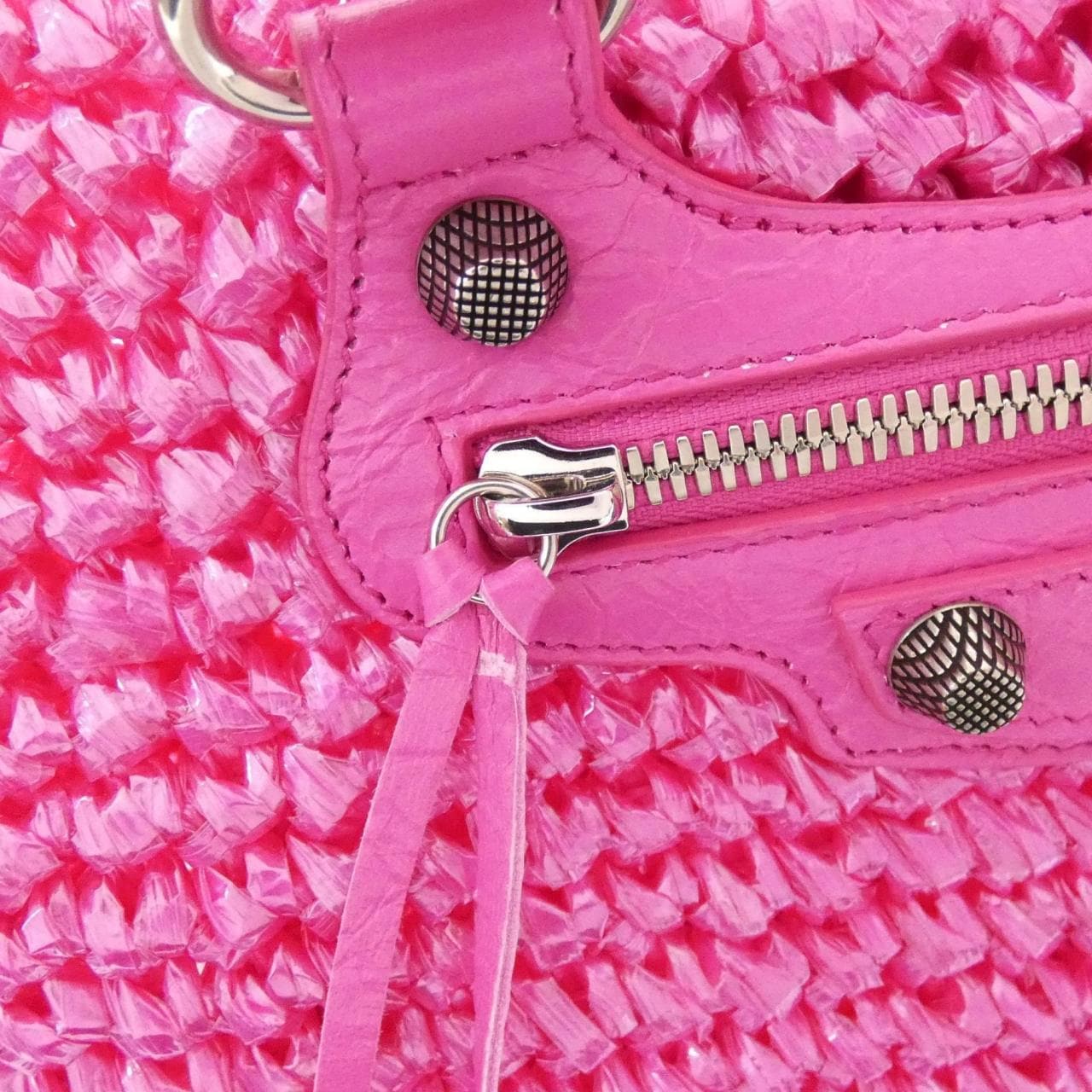 BALENCIAGA Le Cagole 786187 2AA19 Bag Nylon 黑色 尼龍 中古品A - 縮圖 4