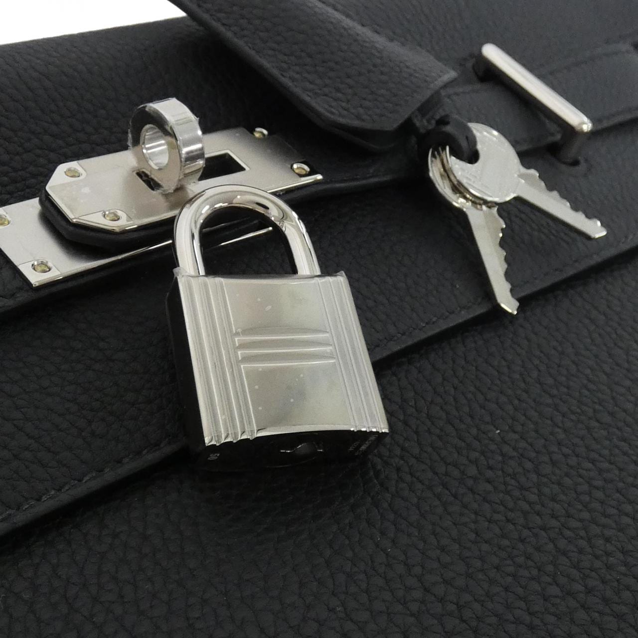 HERMES HERMÈS Kelly 084689CK Bag Togo Black Togo Leather - Thumbnail 4