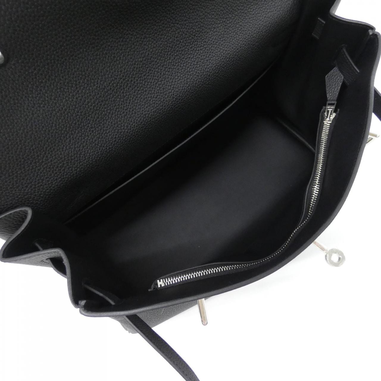 HERMES HERMÈS Kelly 084689CK Bag Togo Black Togo Leather - Thumbnail 6