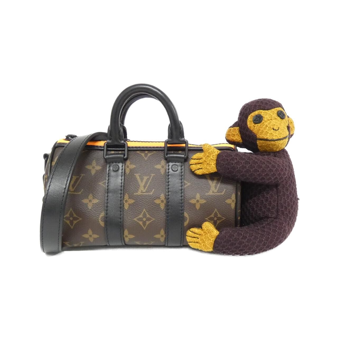 LOUIS VUITTON Keepall M80118 Boston Bag Monogram Black