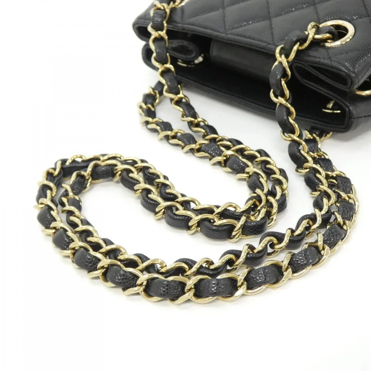 CHANEL Chanel 22 AS3176 Shoulder Grained Calfskin Black Grained Calfskin Rank A - Thumbnail 6