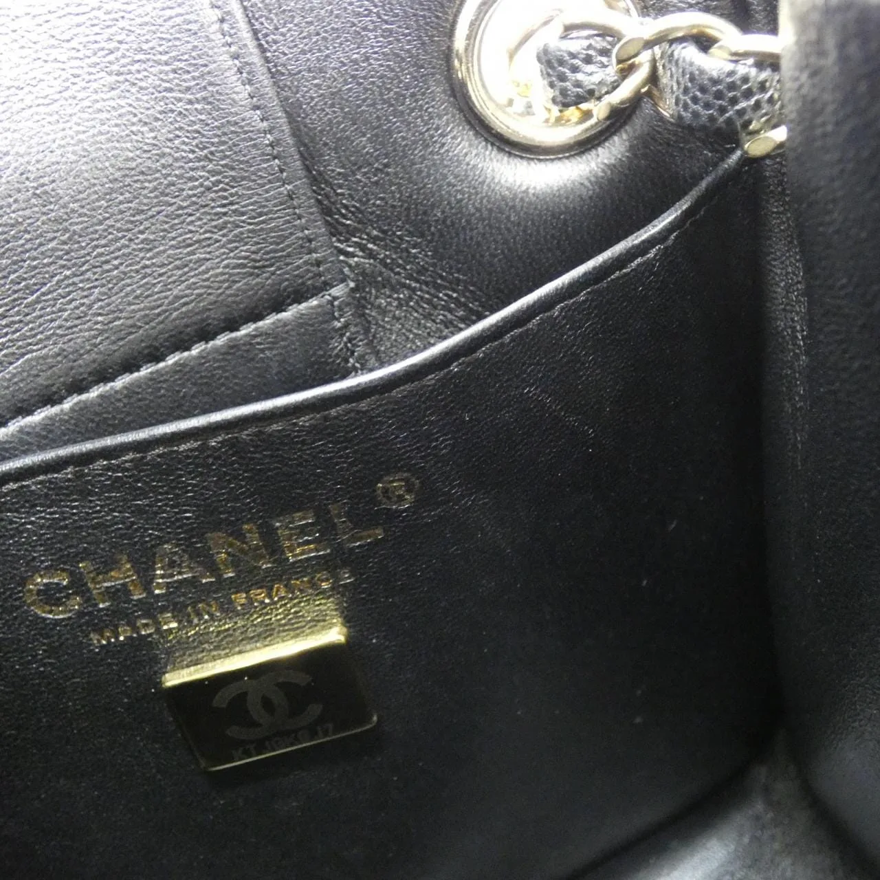 CHANEL Chanel 22 AS3176 Shoulder Grained Calfskin Black Grained Calfskin Rank A - Thumbnail 8