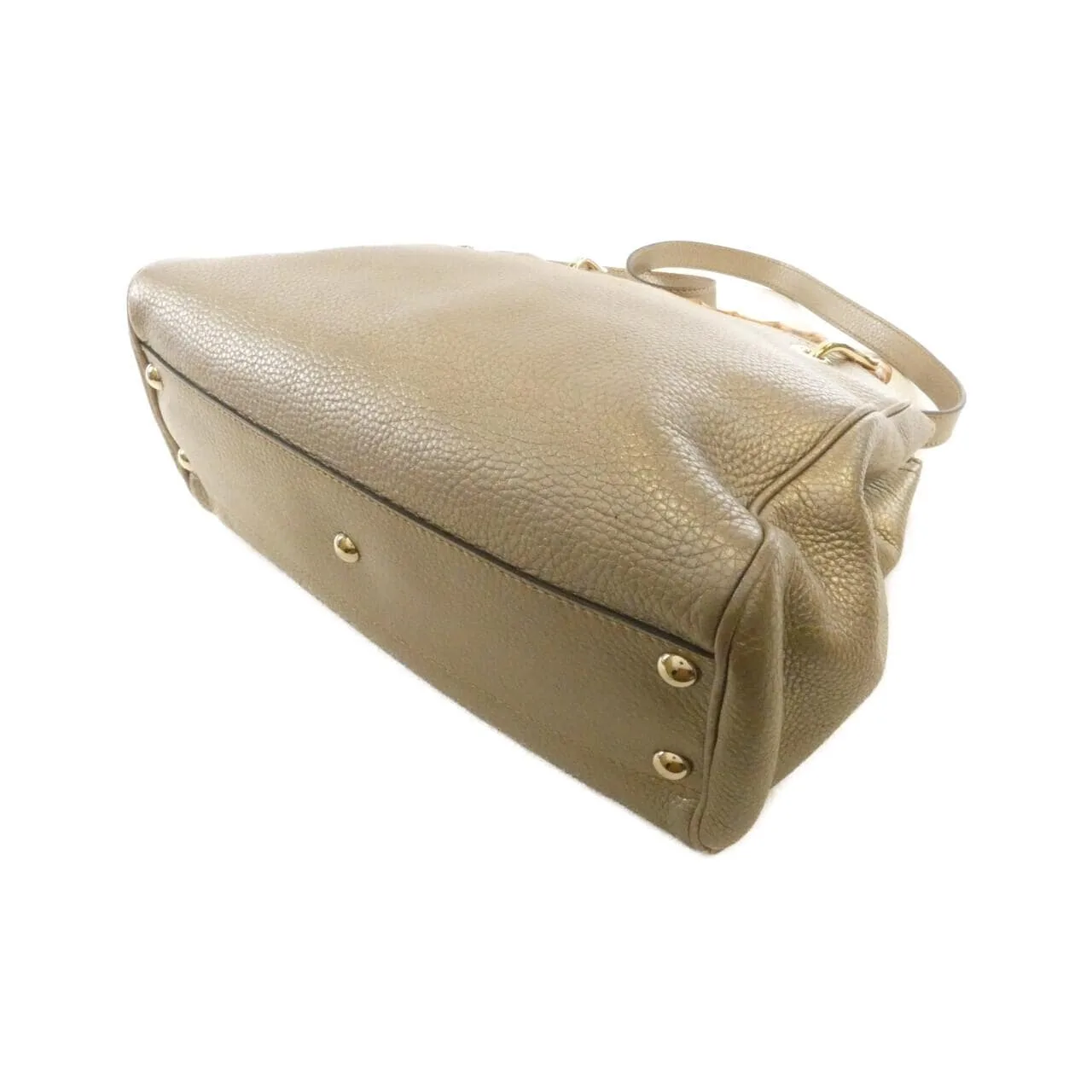 GUCCI 336032 Handbag Leather 金色 皮革 中古品A - 縮圖 3