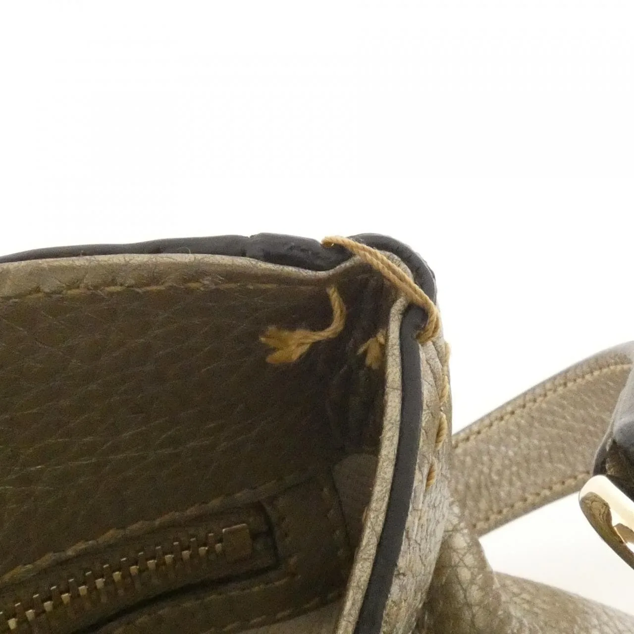 GUCCI 336032 Handbag Leather 金色 皮革 中古品A - 縮圖 6