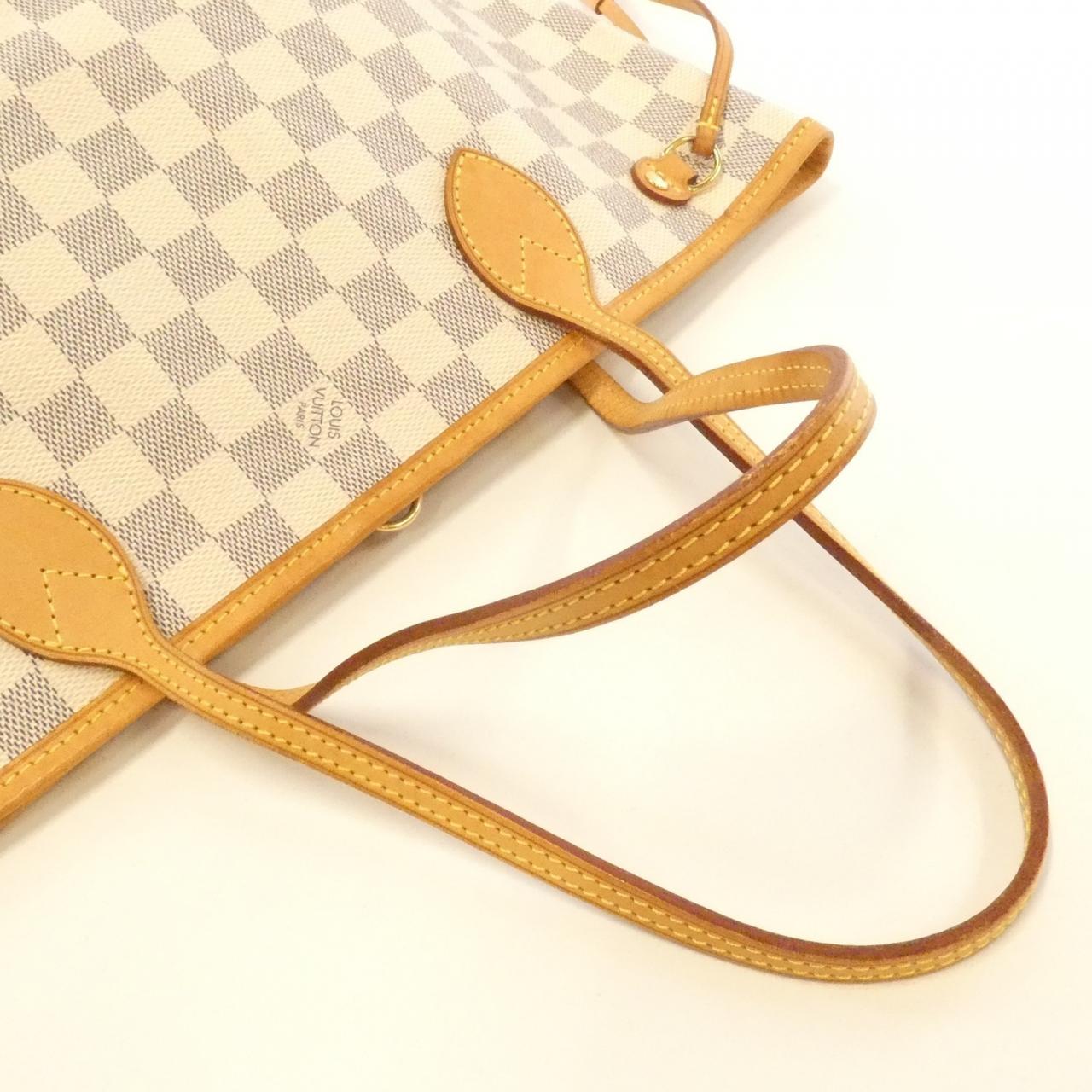 LOUIS VUITTON Neverfull N51110 Bag Damier 黑色 Damier 中古品B - 縮圖 6
