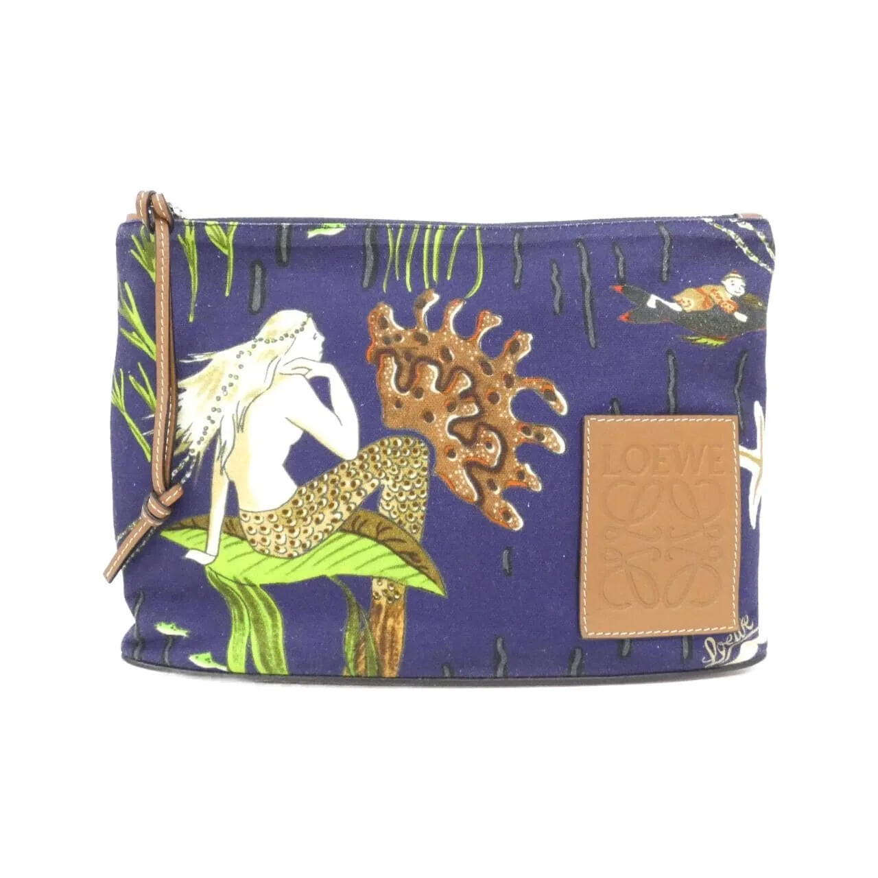 LOEWE C630C63X01 Pouch Canvas Black