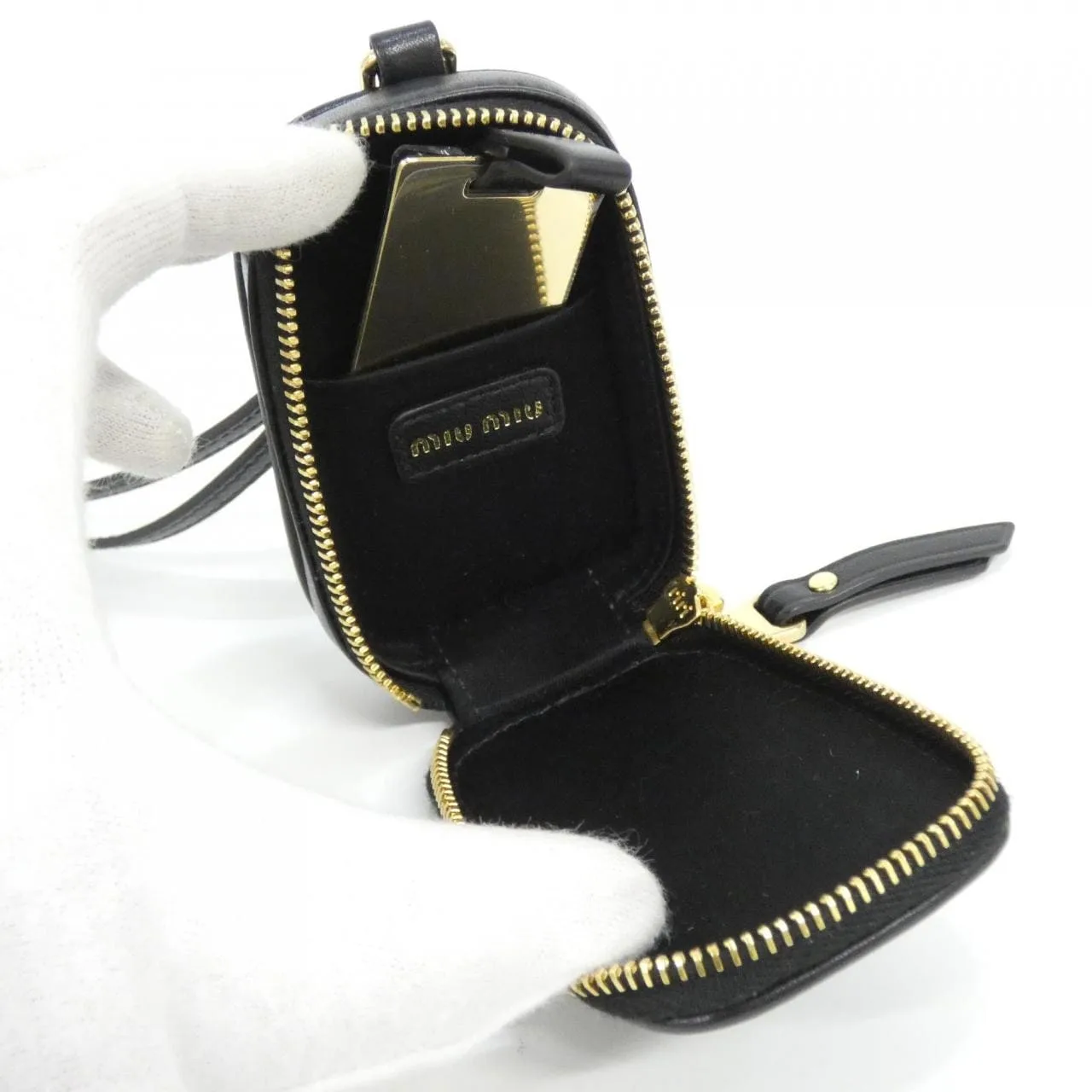 MIU MIU 5TT172 Pouch 黑色 中古品A - 縮圖 5