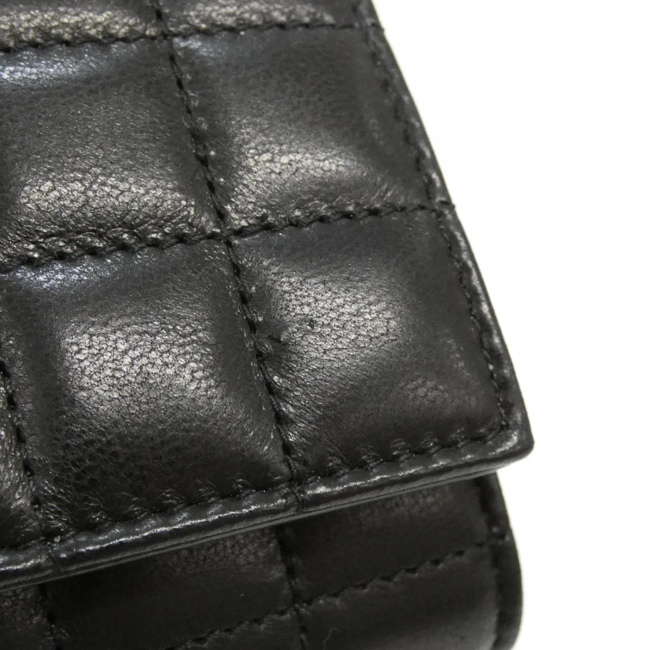 SAINT LAURENT 759490 AABVP Wallet Lambskin 黑色 羊皮 中古品A - 縮圖 4