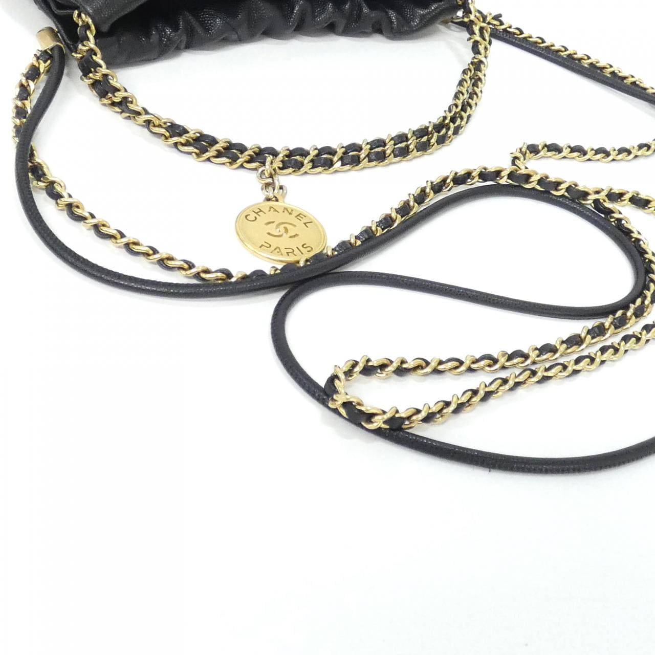 CHANEL Chanel 22 AS3980 Bag Grained Calfskin 黑色 荔枝紋牛皮 中古品A - 縮圖 6