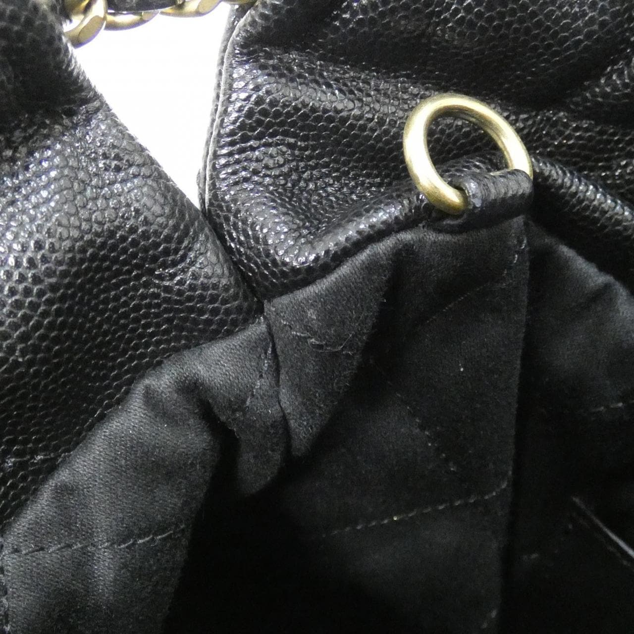 CHANEL Chanel 22 AS3980 Bag Grained Calfskin 黑色 荔枝紋牛皮 中古品A - 縮圖 9