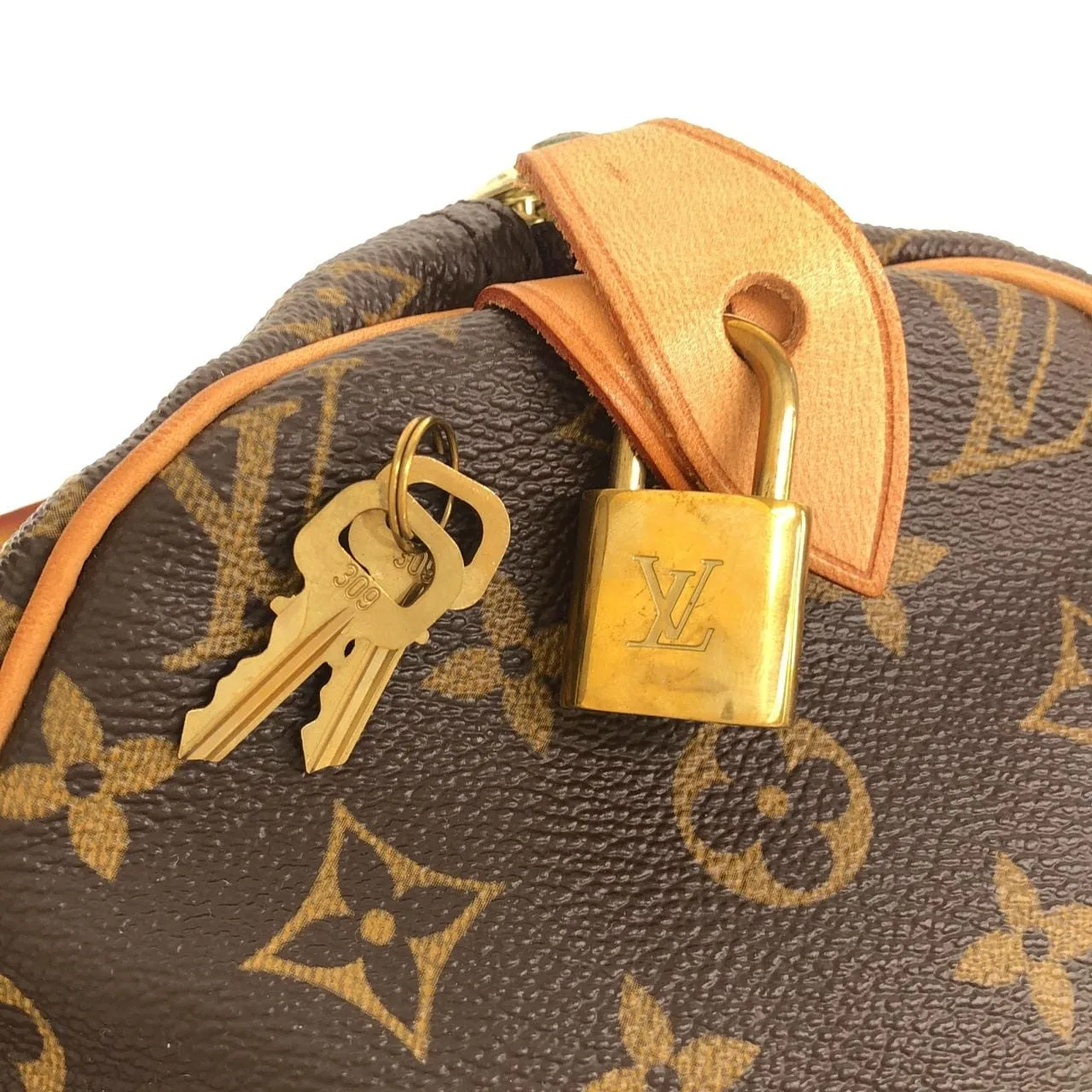 LOUIS VUITTON Speedy M41522 Boston Monogram 黑色 Monogram 中古品A - 縮圖 6