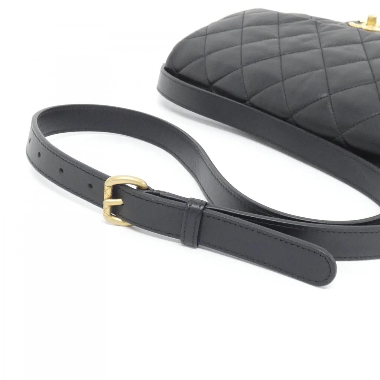 CHANEL AS5345 Shoulder Lambskin 黑色 羊皮 中古品A - 縮圖 7