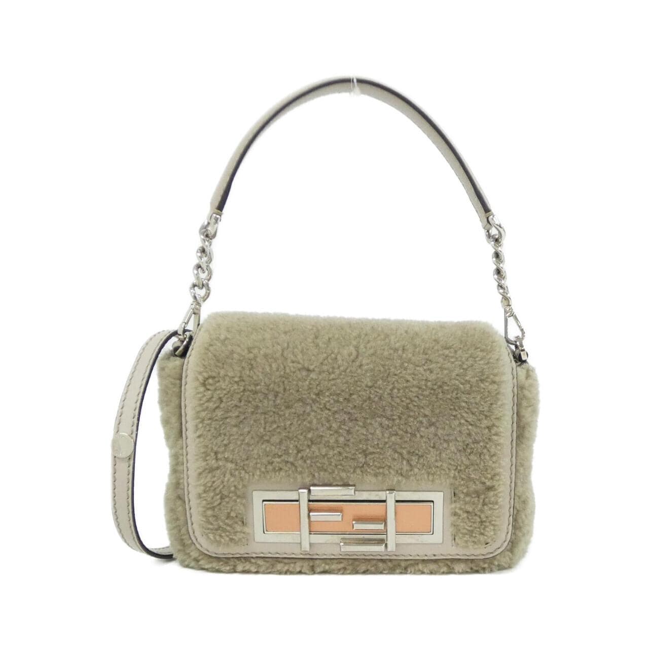 FENDI 8BR757 5C1 Shoulder Bag Grey