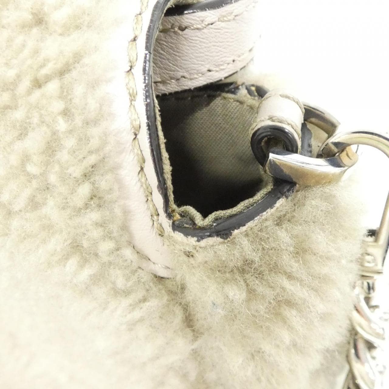 FENDI 8BR757 5C1 Shoulder Bag 灰色 中古品A - 縮圖 6