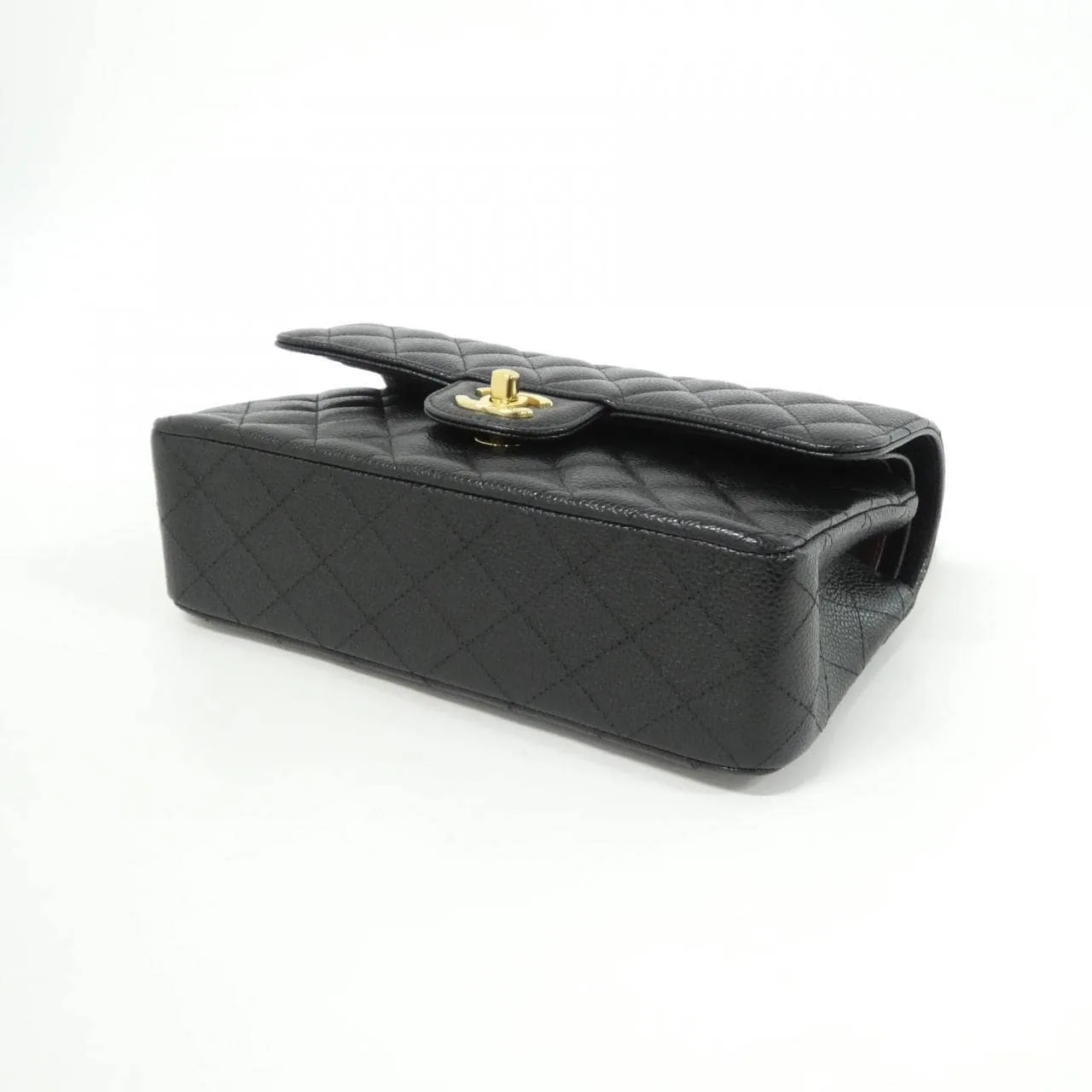 CHANEL Matelasse 1113 Shoulder Grained Calfskin Black Grained Calfskin Rank A - Thumbnail 3