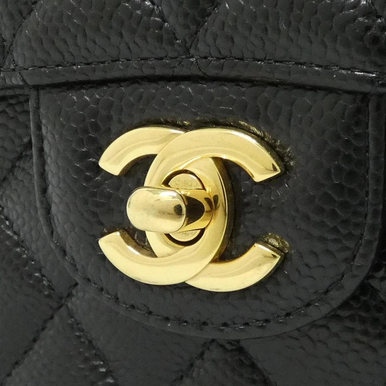 CHANEL Matelasse 1113 Shoulder Grained Calfskin Black Grained Calfskin Rank A - Thumbnail 4