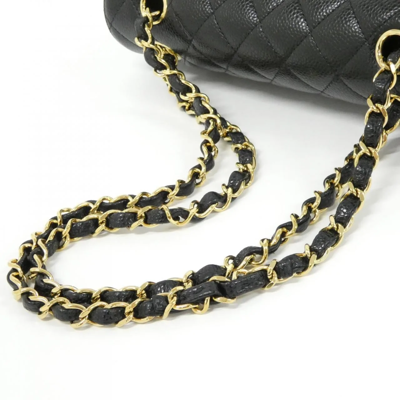 CHANEL Matelasse 1113 Shoulder Grained Calfskin Black Grained Calfskin Rank A - Thumbnail 6