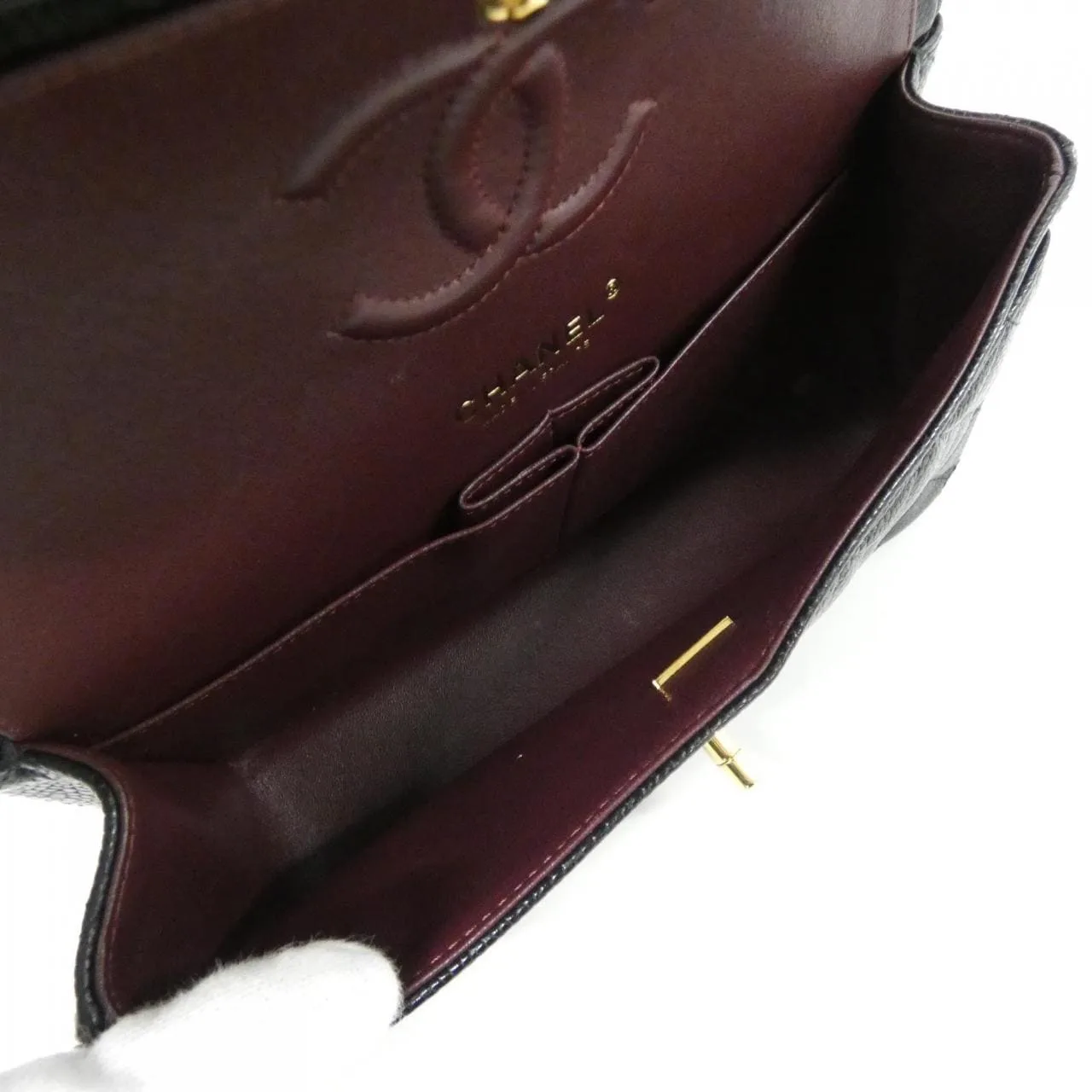 CHANEL Matelasse 1113 Shoulder Grained Calfskin Black Grained Calfskin Rank A - Thumbnail 7