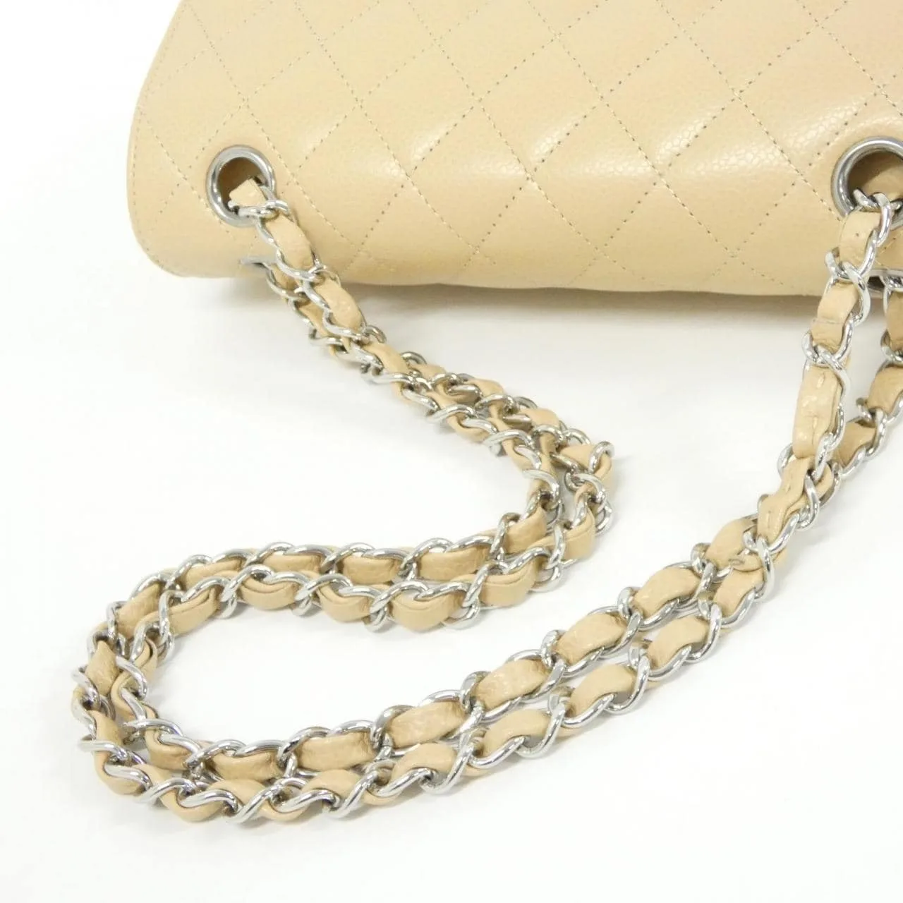 CHANEL Matelasse 1113 Shoulder Grained Calfskin Beige Grained Calfskin Rank A - Thumbnail 7