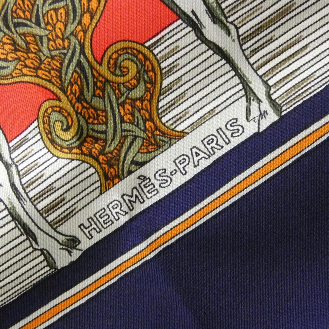 HERMES Scarf 黑色 中古品A - 縮圖 2