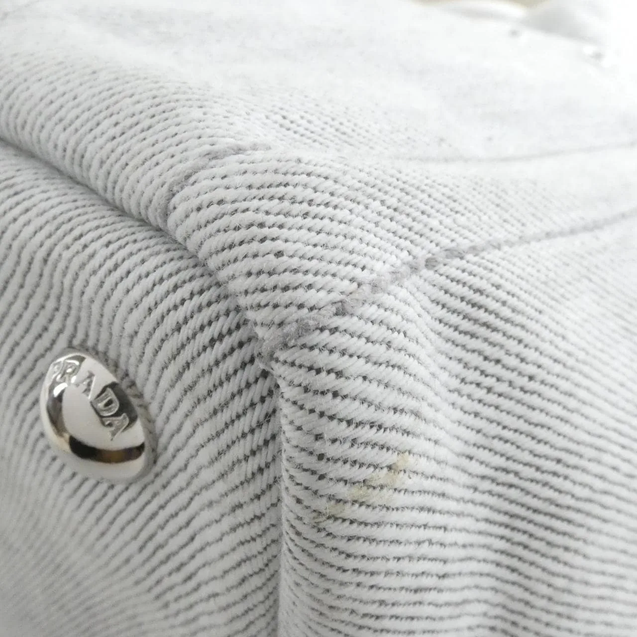 PRADA 1BG439 Handbag Canvas White Canvas Rank B - Thumbnail 3