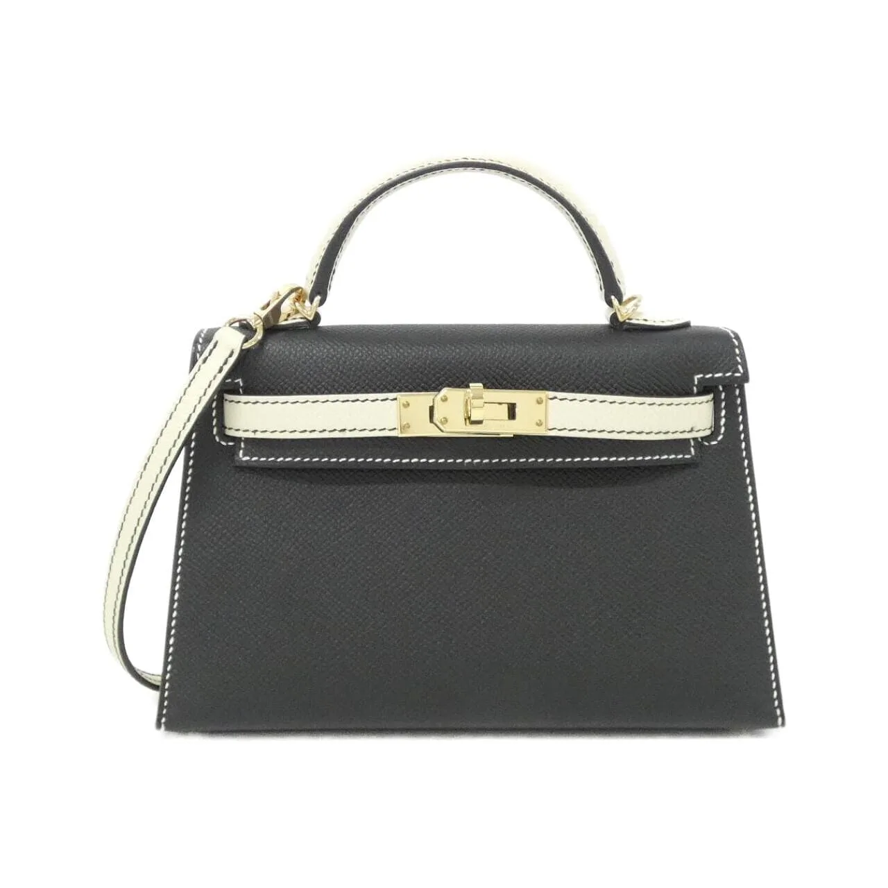HERMES Kelly Handbag Epsom Black