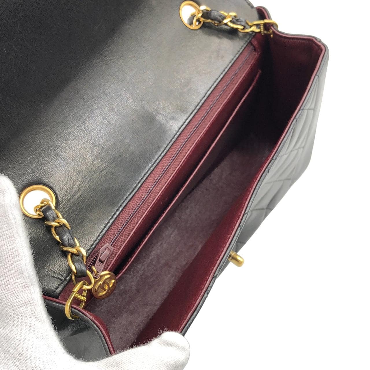 CHANEL 01165 Shoulder Bag Lambskin Black Lambskin - Thumbnail 6