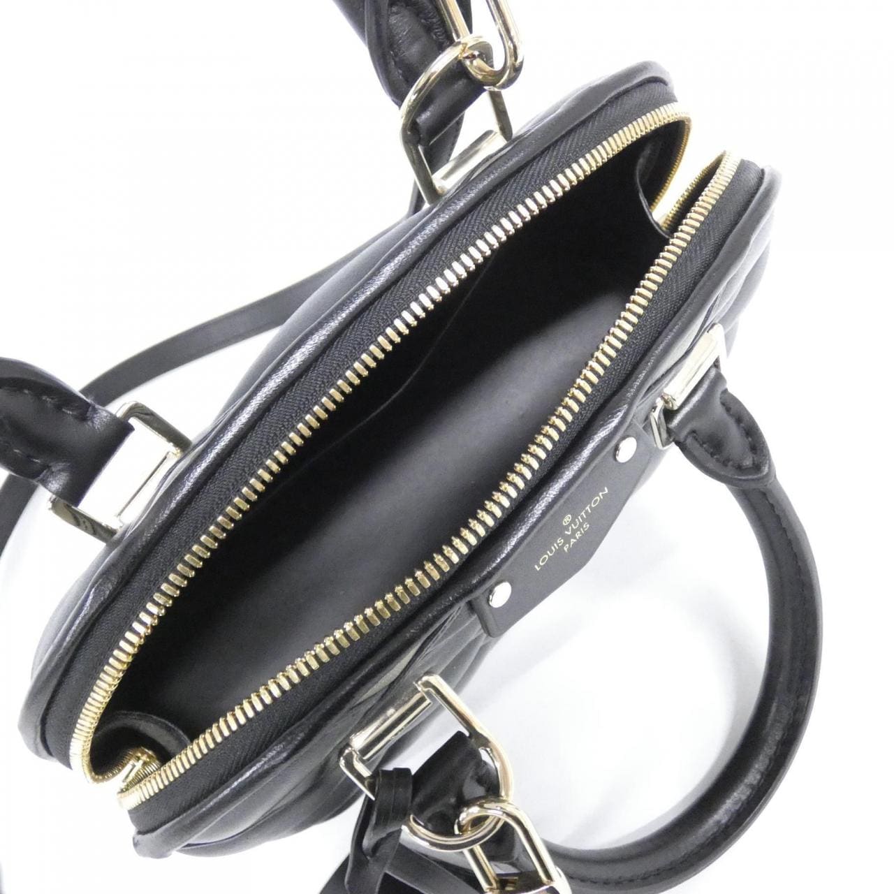 LOUIS VUITTON Alma M23576 Bag Lambskin 黑色 羊皮 中古品A - 縮圖 8