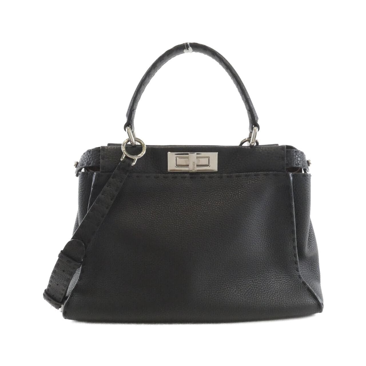 FENDI Peekaboo 8BN290 Q0J Bag Leather Black