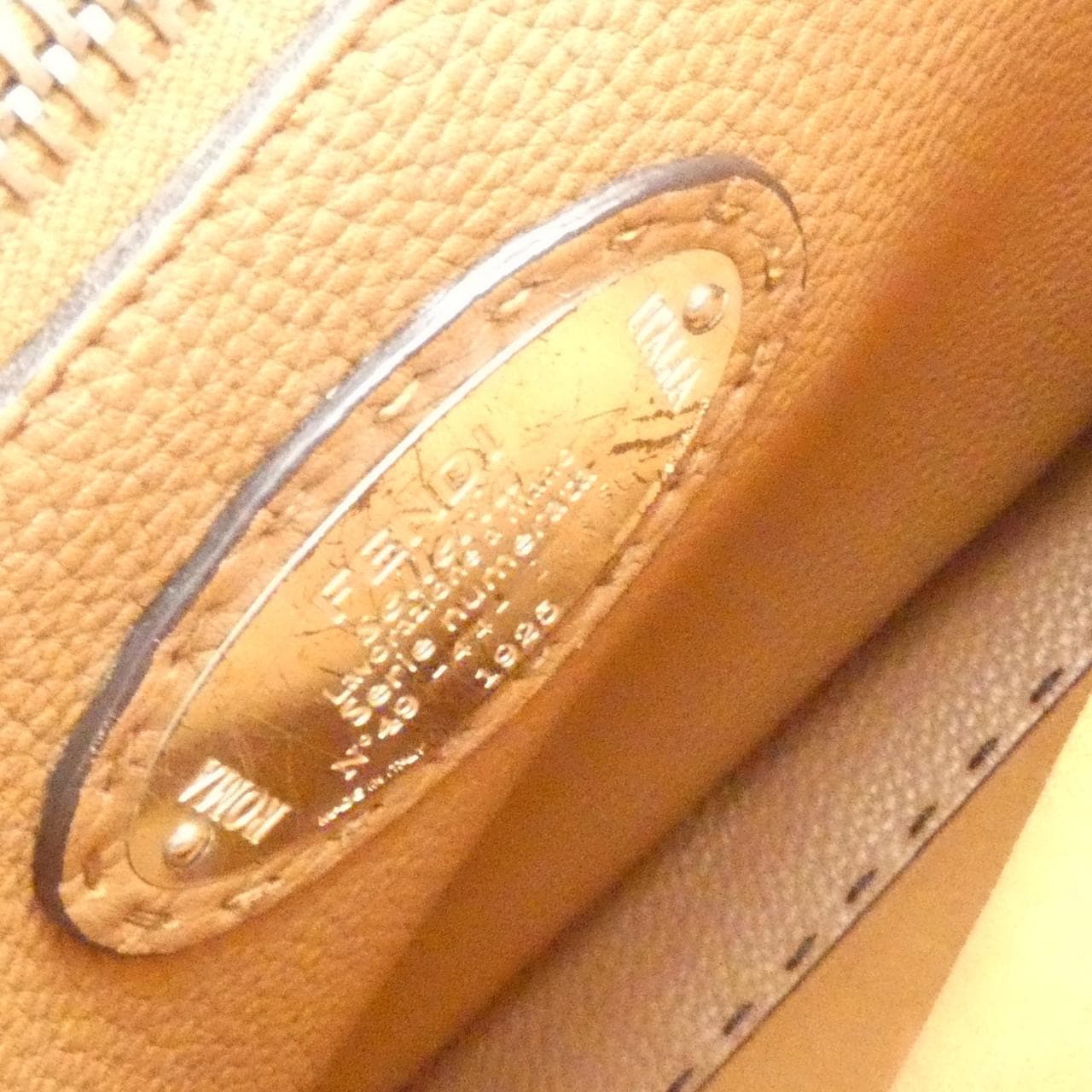 FENDI Peekaboo 8BN290 Q0J Bag Leather 黑色 皮革 中古品B - 縮圖 9