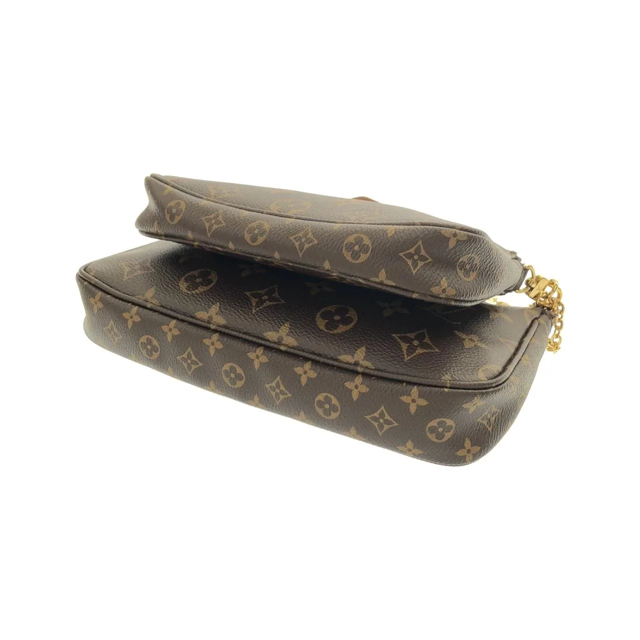 LOUIS VUITTON Pochette M44840 Shoulder Monogram 黑色 Monogram 中古品A - 縮圖 3