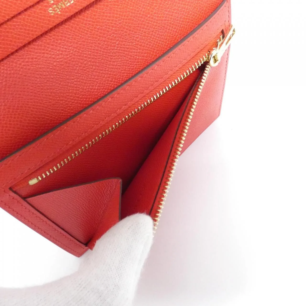 HERMES 084817CC Wallet Rouge 未使用品 - 縮圖 6