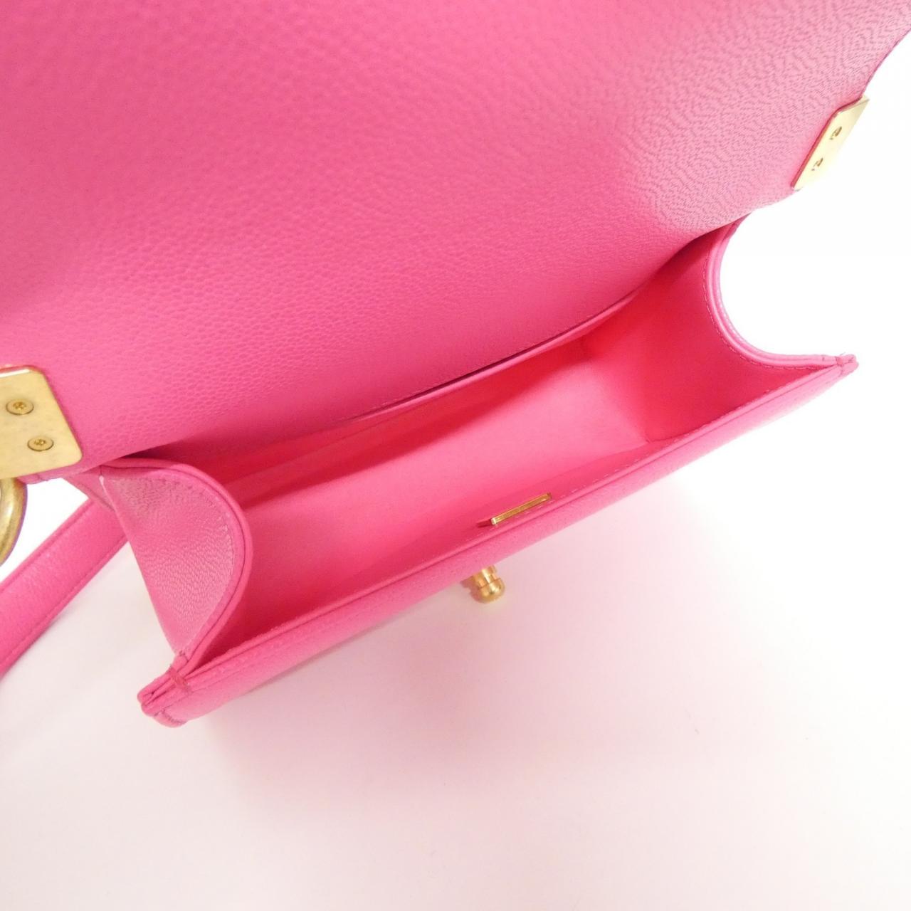 CHANEL Boy Chanel 67085 Shoulder Bag Grained Calfskin 粉色 荔枝紋牛皮 中古品A - 縮圖 6